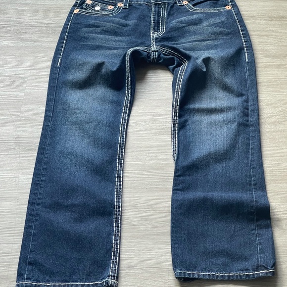 Mens Jeans True Religion Ricky Super T White Stitch Shop True